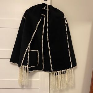 J.ing Black Tweed Drop Shoulder Jacket